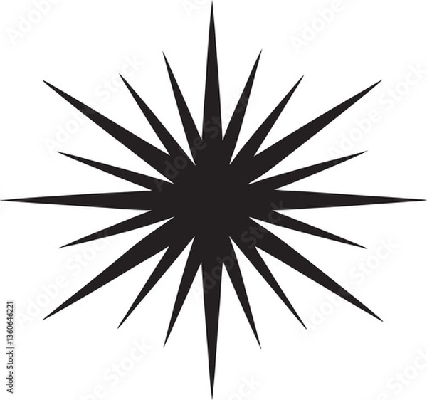 Obraz Starburst Light Effect vector icon on white background