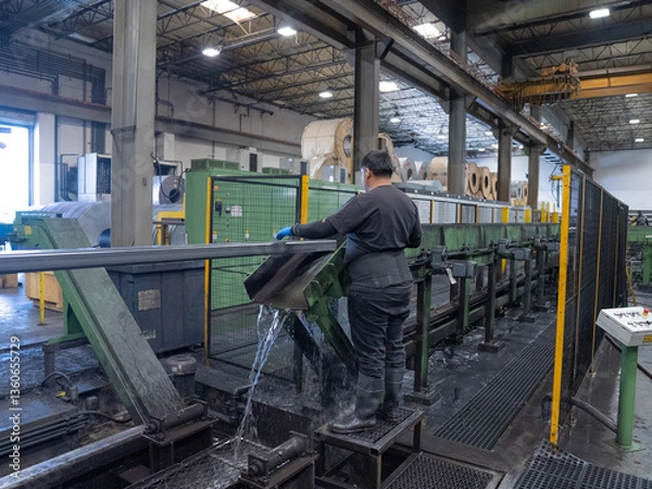 Obraz Technician working in factocry