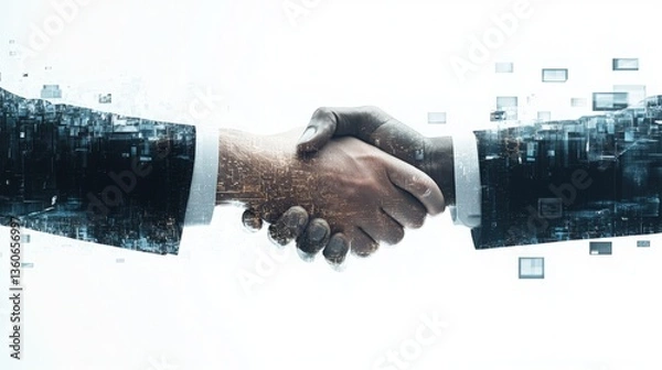 Fototapeta Digital Partnership and Collaboration