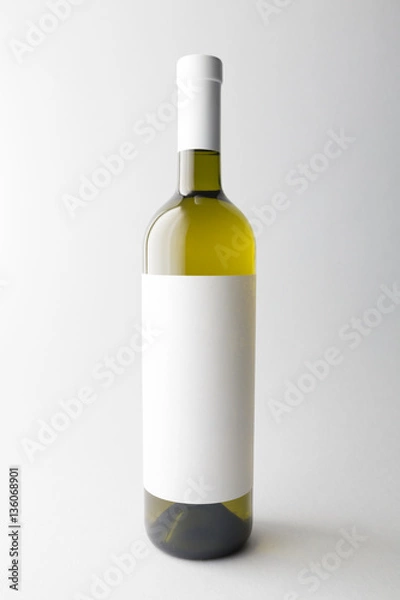 Fototapeta Wine bottle on background