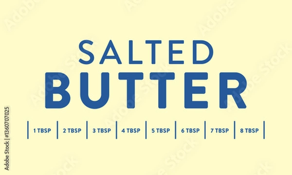 Obraz Butter Vector, Stick of Butter, Butter Graphic, Butter Measurement, Baking Ingredient, Baking Graphic, Dairy Icon, Food Vector, Vector Illustration Background