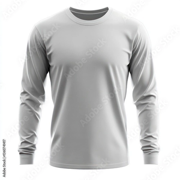 Fototapeta Isolated White Long Sleeve T-shirt for Custom Design and Mockup