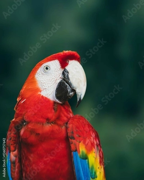 Obraz The Macaw, with its bright plumage and large size, is one of the most stunning parrots in the world. 