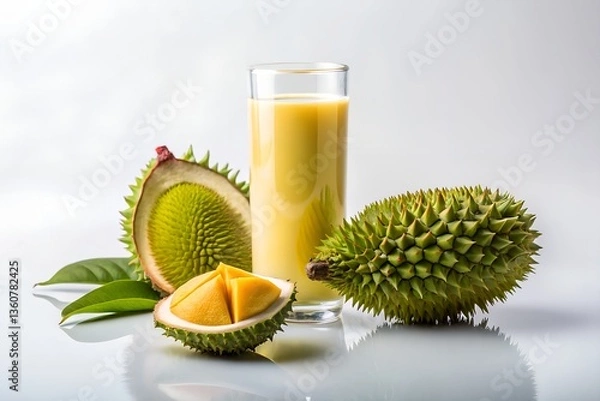 Obraz durian juice in white background