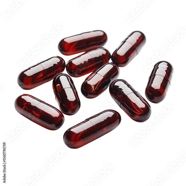 Fototapeta Capsule pills, on a transparent background