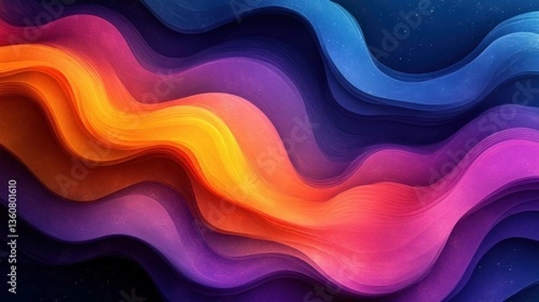 Fototapeta Abstract Wavy Background in Vibrant Colors for Creative Use