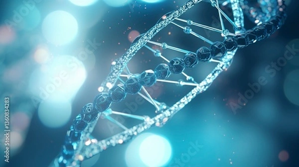 Obraz A photo of a medical concept with a DNA model.