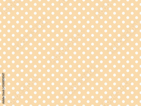 Fototapeta texturised white color polka dots over navajo white brown backgr