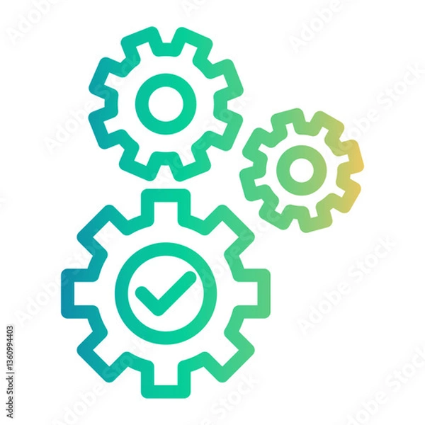 Fototapeta setting Line Gradient Icon