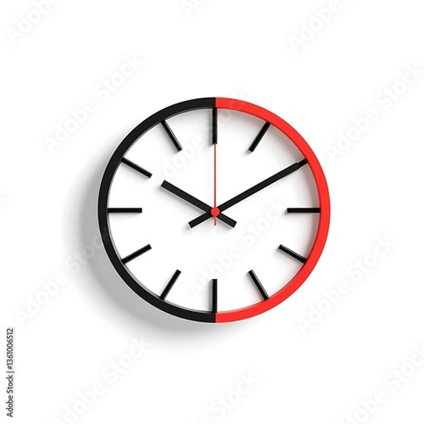 Fototapeta 3d Wall clock logo design