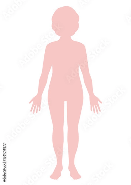 Fototapeta 中年女性のシルエット