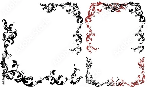 Obraz cornice floreale vettoriale