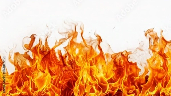 Fototapeta 燃え上がる熱い炎 レッド 横長背景素材テクスチャ 16:9 動画サイズ対応 チラシパンフ AI生成素材