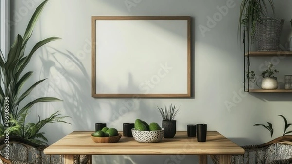 Fototapeta Clean and Minimalist Workspace with Light and Neutral Elements By Generated AI