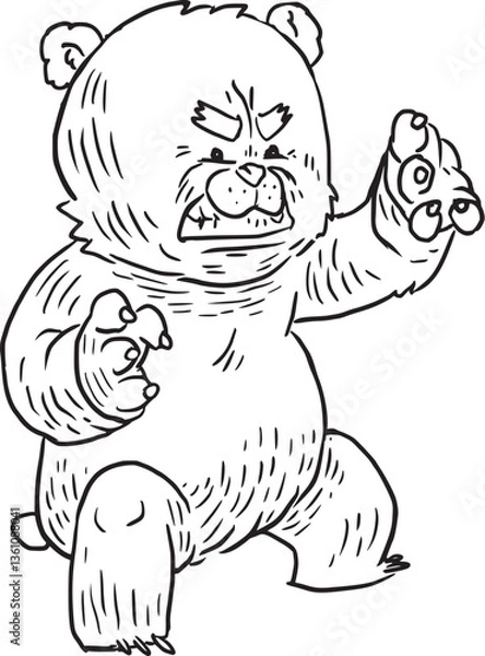Fototapeta angry bear 