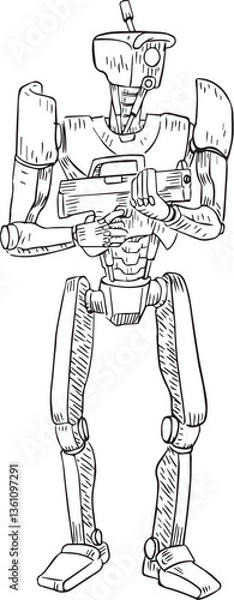 Fototapeta security droid 