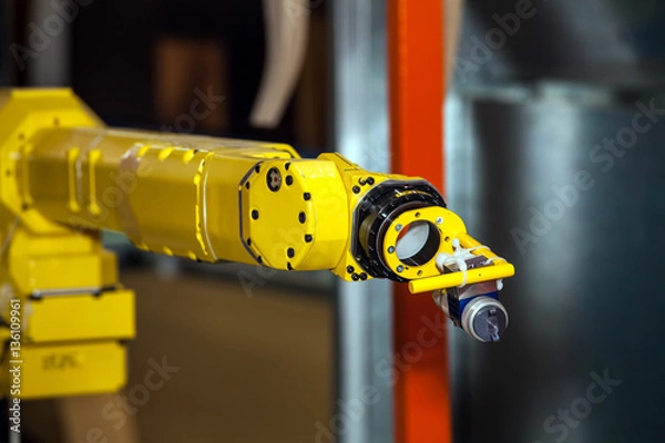 Obraz Industrial robot with CNC machine