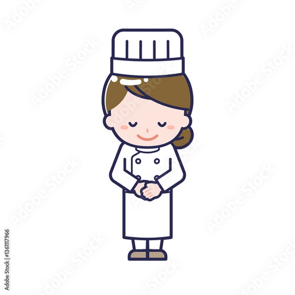 Obraz シェフ／女性 08