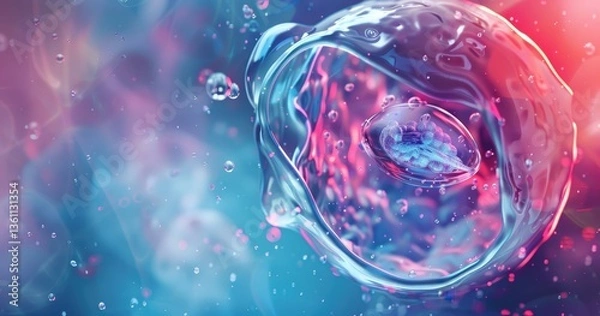 Fototapeta Colorful abstract representation of a cell.