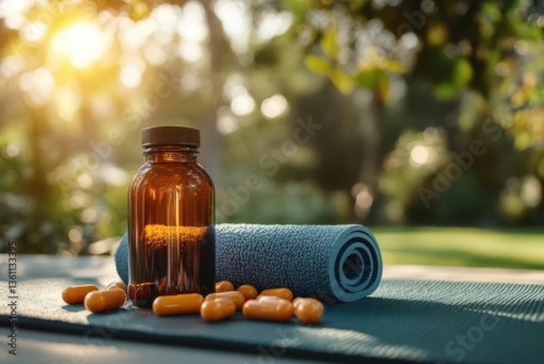 Obraz Outdoors health journey tips multivitamin