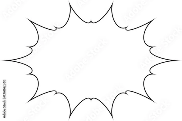 Obraz シンプルな吹き出しギザギザ　ベクター素材