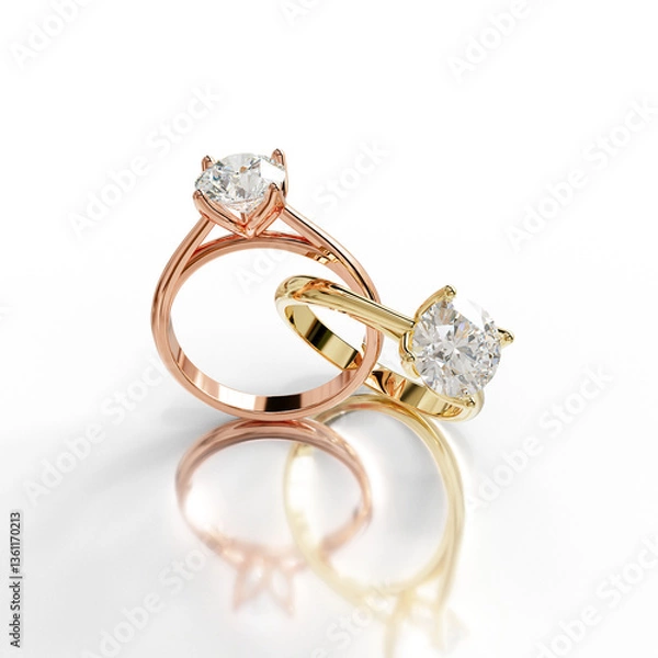 Obraz Architectural-Inspired Solitaire Ring with Cathedral Setting