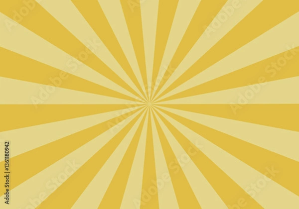 Fototapeta シンプルな集中線背景素材イラスト 黄色