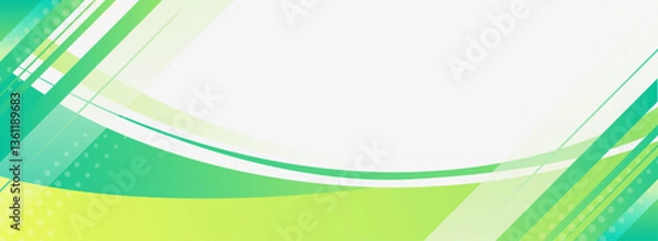 Obraz ポン 幾何学 緑色 グラデーション背景 パターン フレーム