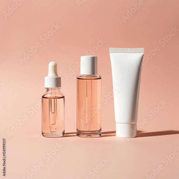 Obraz model of skin cleansing products