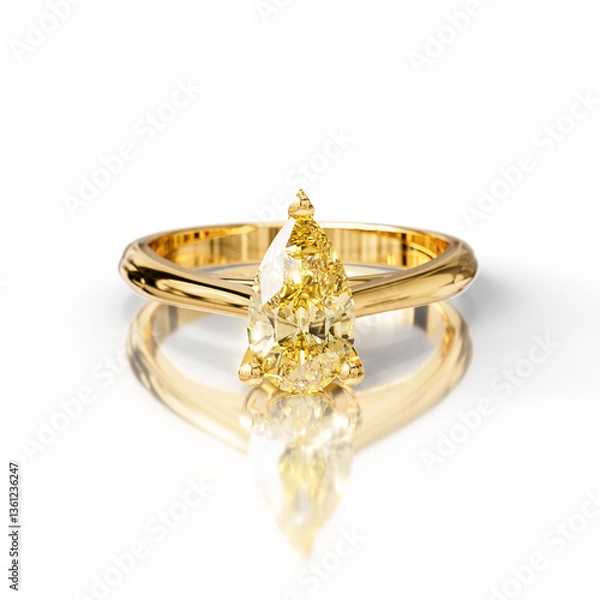 Obraz Minimalist Diamond Solitaire Ring

