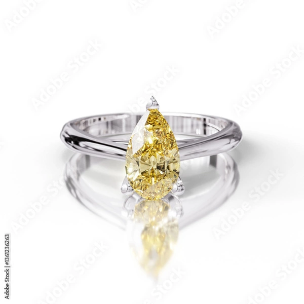 Obraz Elegant Bridal Solitaire Ring