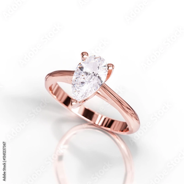 Obraz Timeless Beauty – Solitaire Ring with Pear Gem