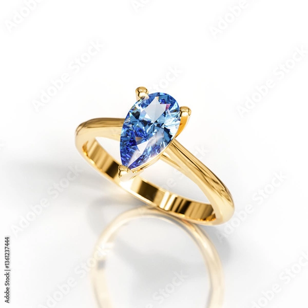 Obraz Bridal Jewelry – Pear Cut Solitaire Ring