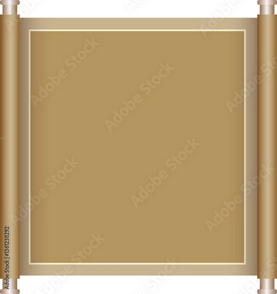 Obraz Ancient Chinese Traditional Scroll, Elegant Oriental Banner with Classic Patterns, suitable for various Oriental and Chinese-style designs, as well as festivals and celebrations.
