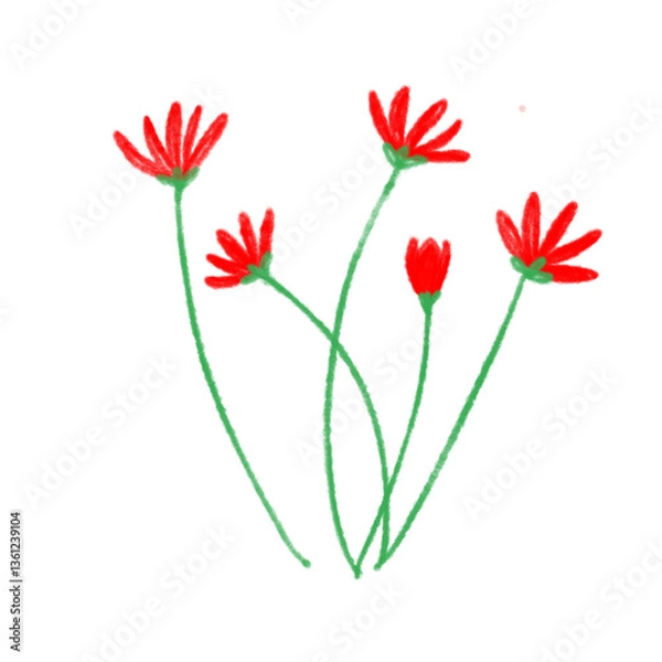 Fototapeta flowers in the shape of heart