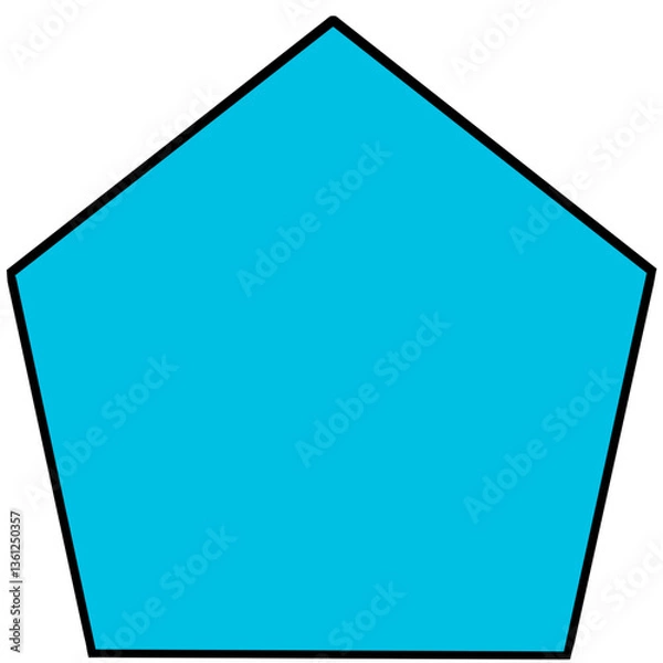Obraz Trapezoid shape placed on a white background.