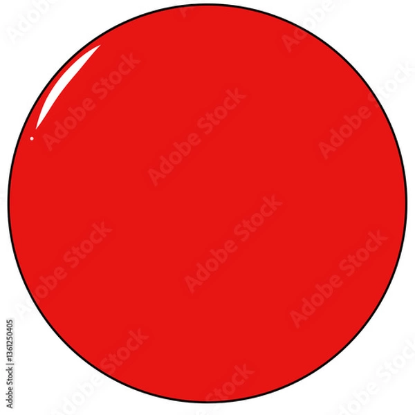 Obraz Circle shape placed on white background.