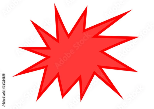 Obraz abstract red star