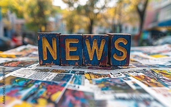 Obraz News Blocks on Newspapers
