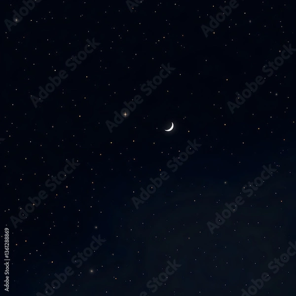 Obraz Crescent Night Background
