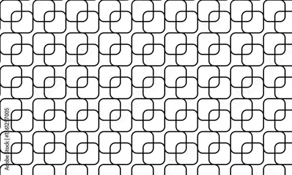 Obraz abstract black outline rounded rectangle pattern art suitable for background.