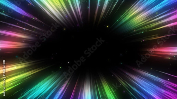 Fototapeta 集中線とパーティクル