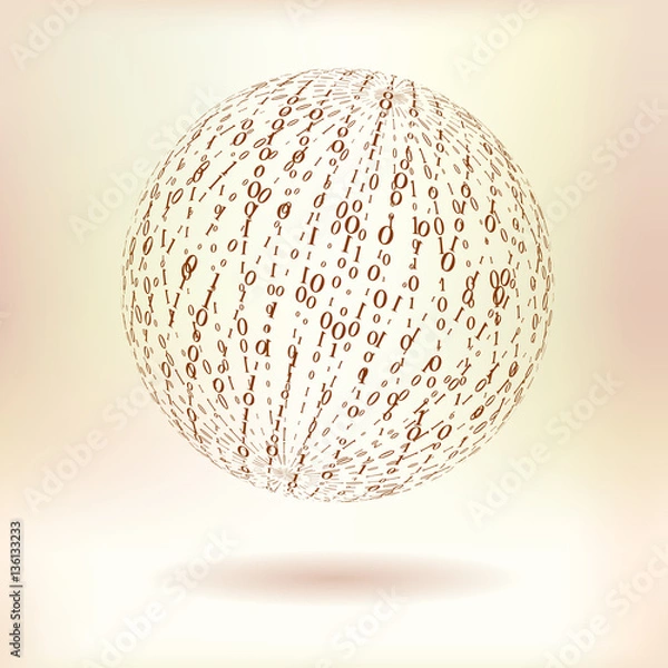 Fototapeta Digital  globe - vector illustration