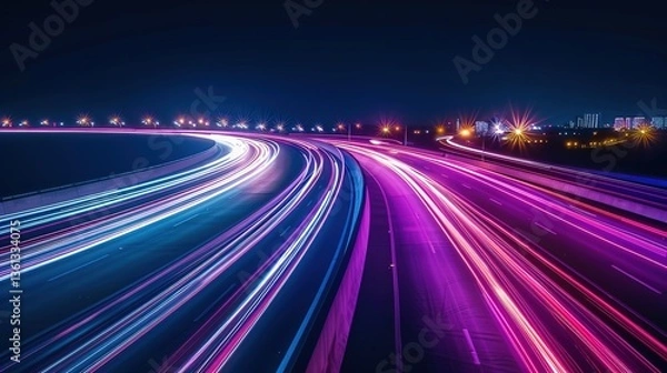 Obraz night traffic at night