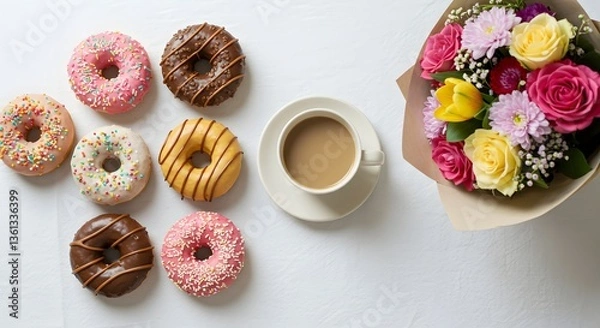 Obraz donuts and cofffe