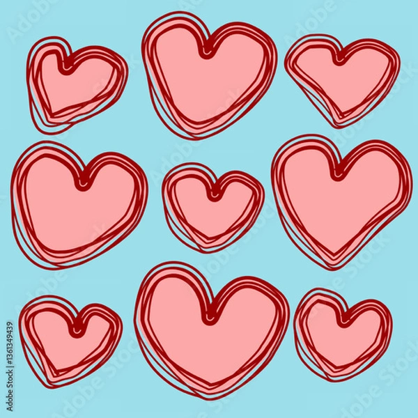 Obraz set of hearts