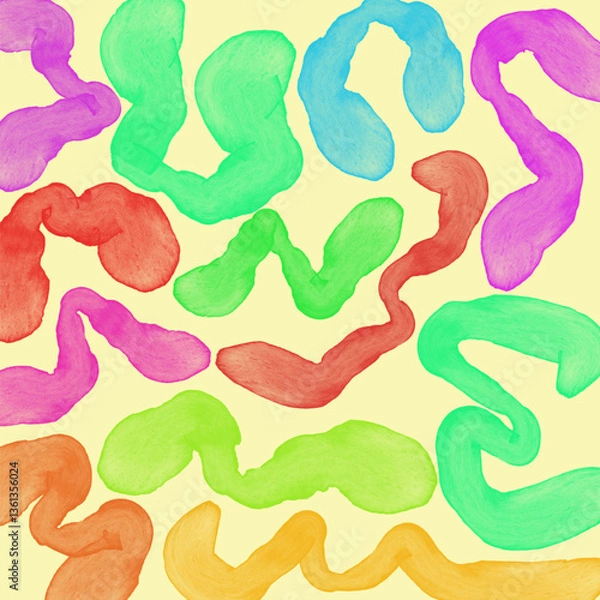 Obraz seamless pattern with colorful ribbons