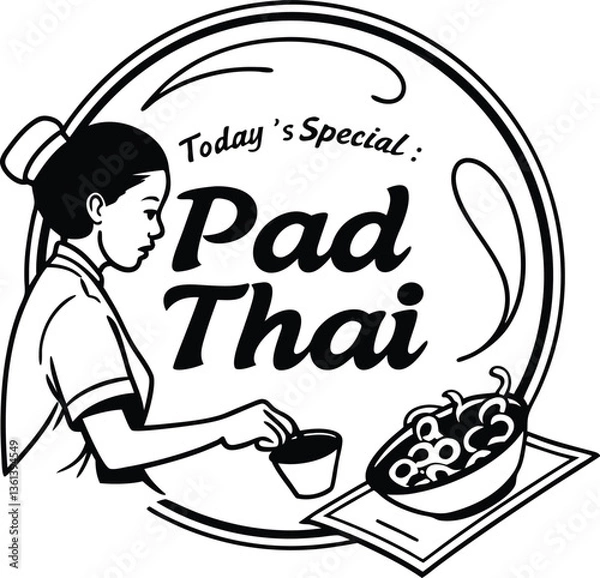 Obraz Thai Food Art Collection, Vector Designs, AI Photos and Vintage T-Shirt Graphics