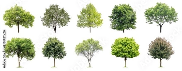 Fototapeta Collection of Isolated Trees