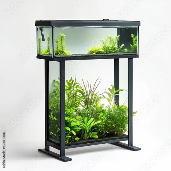 Fototapeta Aquarium Stands on white background